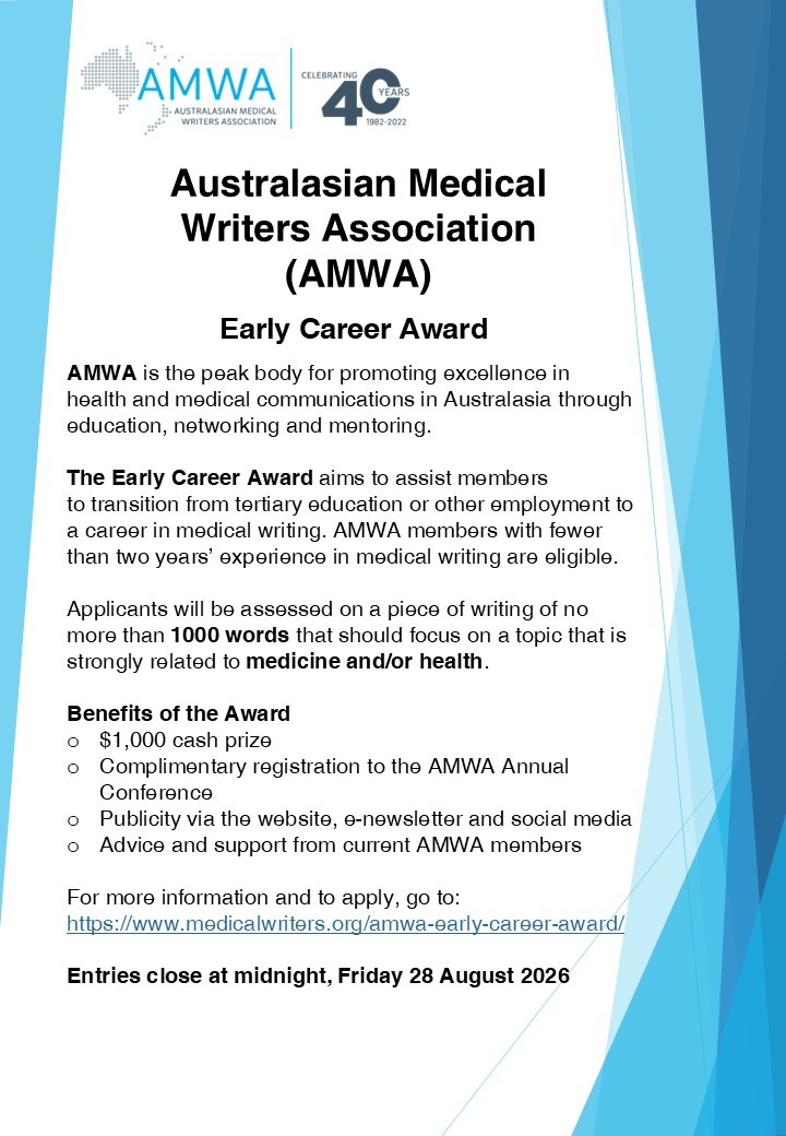 Early Career Award - Closing Date Extended!